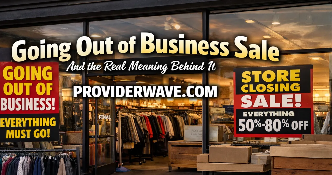 Going Out of Business Sale and the Real Meaning Behind It